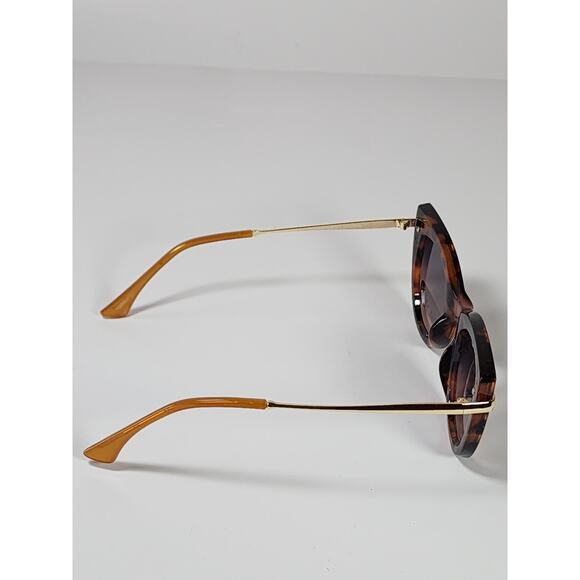 FGX Foster Grant Full Cat Eye Brown Tortoise Shell & Gold Sunglasses 52068FGX201 - Picture 6 of 11